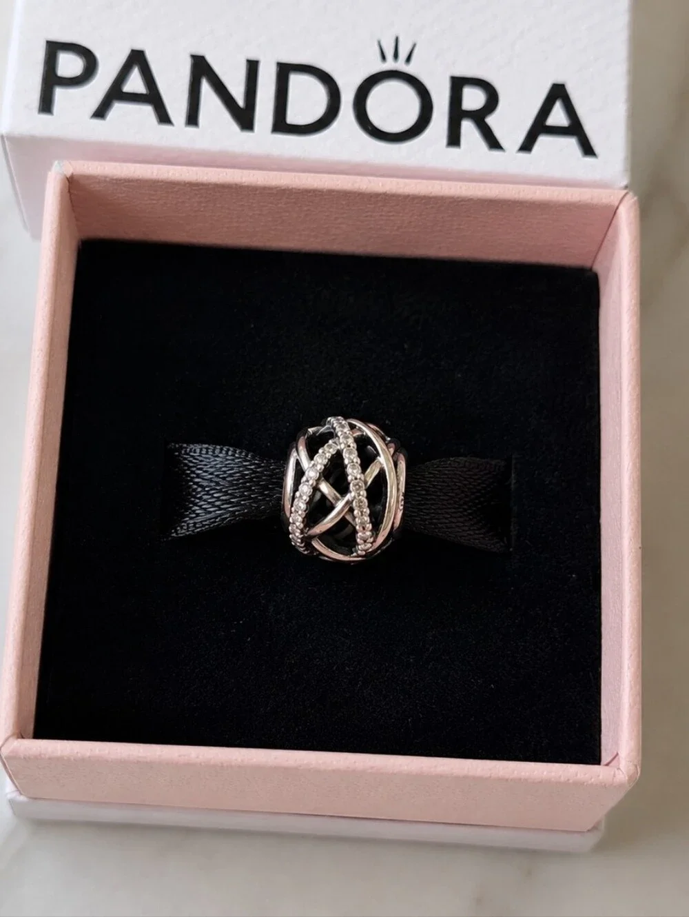 Authentic Pandora Galaxy Openwork Charm 791388CZ Sterling Silver CZ S925 ALE